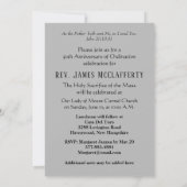 Invitation 25e Anniversaire d'ordination sacerdotale Jubilé (Dos)