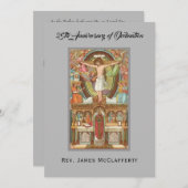 Invitation 25e Anniversaire d'ordination sacerdotale Jubilé (Devant / Derrière)
