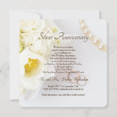 Invitation 25e anniversaire du Mariage Cadre de la serrure du (Dos)