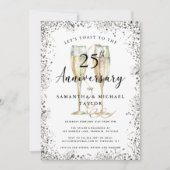 Invitation 25e anniversaire du Mariage d'argent (Devant)