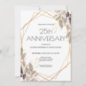 Invitation 25e anniversaire du Mariage de la géométrie de l'o (Devant)