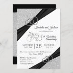 Invitation 25e anniversaire du Mariage de la Parties scintill<br><div class="desc">🥇 UN DESIGN D'ART ORIGINAL DE DROIT D'AUTEUR DE Donna Siegrist SEULEMENT DISPONIBLE SUR ZAZZLE! Modèles d'anniversaire et d'invitation à l'événement. Un design moderne prêt à customiser pour votre fête ou événement. Remarque : Toutes les zones de modèle n'ont pas besoin d'être modifiées. 📌 Si vous avez besoin d'une personnalisation...</div>