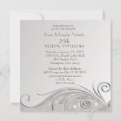 Invitation 25e anniversaire du Mariage de Sparkle Silver (Dos)