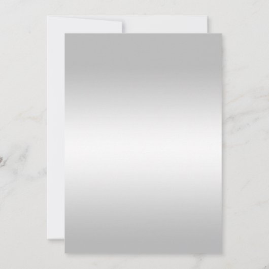 Invitation 25e anniversaire du Mariage Glitzy Silver & Black (Dos)