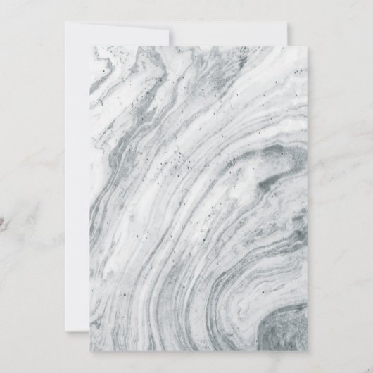 Invitation 25e anniversaire du Mariage Marble Grey (Dos)