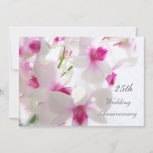 Invitation 25e anniversaire du Mariage. Orques blanches (Devant)