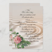 Invitation 25e anniversaire du Mariage renouvellement du voeu (Devant / Derrière)