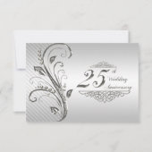 Invitation 25e anniversaire du Mariage RSVP (Devant)
