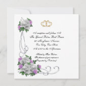 Invitation 25e anniversaire du Mariage vow renouveau Roses bl (Dos)