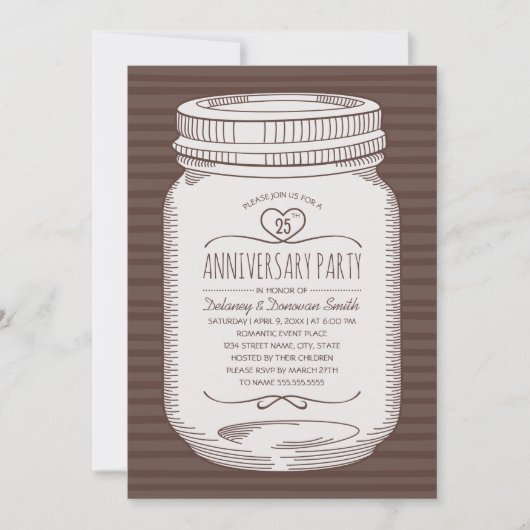 Invitation 25e anniversaire du Mason Jar en Russie (Devant)