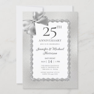 Invitation 25e anniversaire élégant