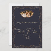 Invitation 25e anniversaire Golden Ribboned Frame love (Dos)