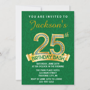Invitation 25e anniversaire Invitation de jalon di