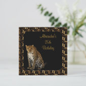Invitation 25e anniversaire Leopard avec cadre Poster de anim (Debout devant)