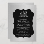 Invitation - 25e anniversaire Mariage Argent Confe (Devant / Derrière)