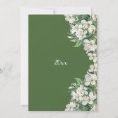 Invitation 25e anniversaire Mariage d'argent Floral blanc (Dos)