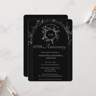 Invitation 25e anniversaire Mariage d'argent (ou autre)
