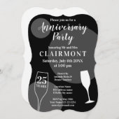 Invitation 25e anniversaire Mariage modèle de réception (Devant / Derrière)