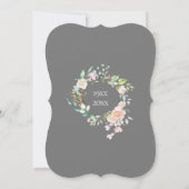 Invitation 25e anniversaire Mariage Rose jardin vert (Dos)