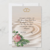 Invitation 25e anniversaire Mariage vow renouvellement rose (Dos)