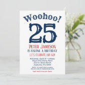 Invitation 25e anniversaire Mens Marine Bleu (Debout devant)