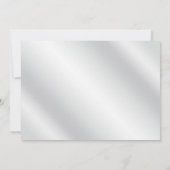 Invitation 25e Anniversaire Pivoine Argent sur Lin Blanc (Dos)