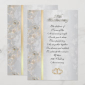 Invitation 25e anniversaire pour l'invitation des parents (Devant / Derrière)