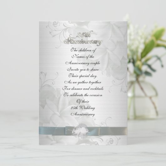 Invitation 25e anniversaire pour l'invitation des parents (Debout devant)