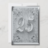 Invitation 25e anniversaire Regal Marbre Argent Salutation ou (Devant)