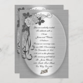 Invitation 25e anniversaire Renouvellement de Vow (Devant / Derrière)