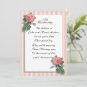 Invitation 25e anniversaire roses vintages (Debout devant)