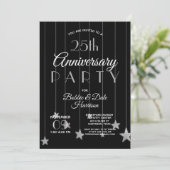 Invitation 25e anniversaire Silver Custom Event Purple Party (Debout devant)