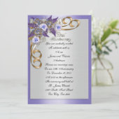 Invitation 25e anniversaire vow renouveau élégant floral (Debout devant)