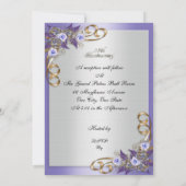 Invitation 25e anniversaire vow renouveau élégant floral (Dos)