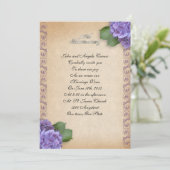 Invitation 25e anniversaire vow renouvellement hydrangea flor (Debout devant)