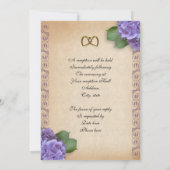 Invitation 25e anniversaire vow renouvellement hydrangea flor (Dos)