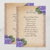 Invitation 25e anniversaire vow renouvellement hydrangea flor (Devant / Derrière)