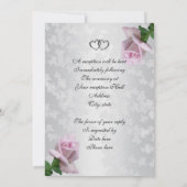 Invitation 25e anniversaire vow renouvellement lavande roses (Dos)