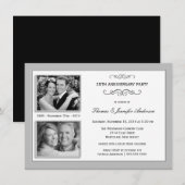 Invitation 25e Photo de l'anniversaire de mariage d'argent Pa (Devant / Derrière)
