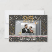 Invitation 25e Save the Date de l'anniversaire de mariage d'a (Devant)
