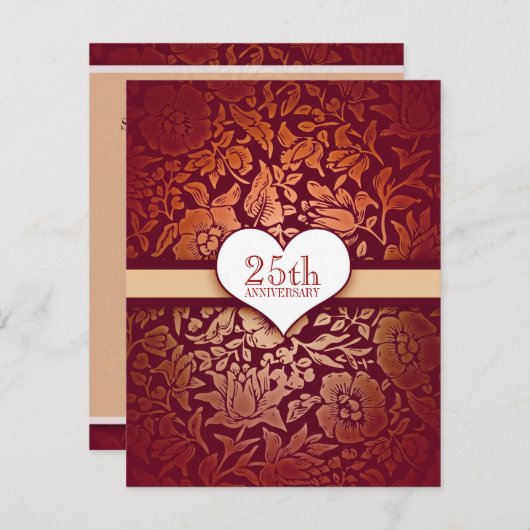 Invitation 25ème anniversaire (Devant / Derrière)