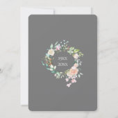 Invitation 25th Anniversary Surprise Party Floral Metallic (Dos)