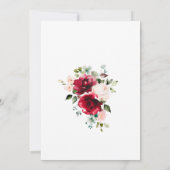 Invitation 25th Birthday Red Rose Pink Peony Floral (Dos)