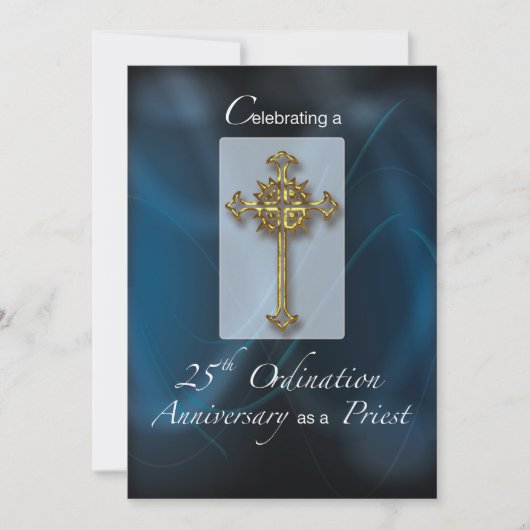 Invitation 25th Ordination Anniversary of Priest Kaart (Voorkant)