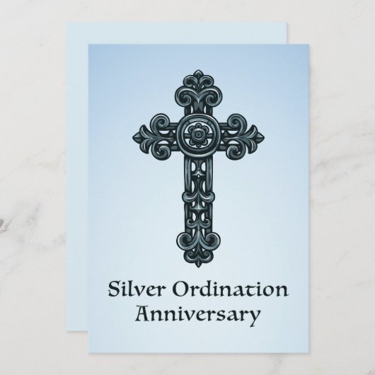 Invitation 25th Ordination Anniversary Priest Kaart (Voorkant / Achterkant)