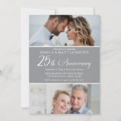 Invitation 25th Wedding Anniversary Celebration Then and Now (Devant)