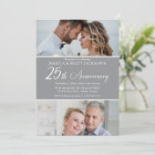 Invitation 25th Wedding Anniversary Celebration Then and Now (Debout devant)