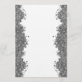 Invitation 25th Wedding Anniversary Silver Faux Glitter (Dos)