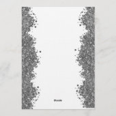 Invitation 25th Wedding Anniversary Silver Faux Glitter  (Dos)