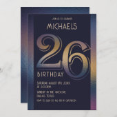 Invitation 26e anniversaire (Devant / Derrière)